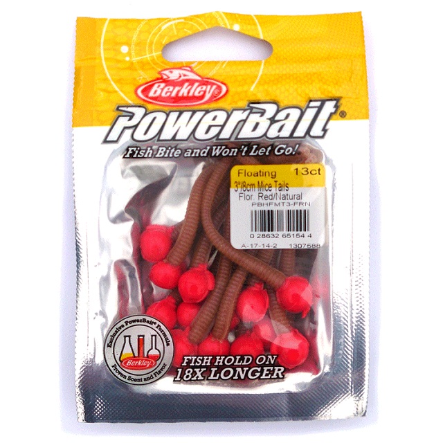 Berkley Powerbait Floating Mice Tail-Fluo Red / Natural