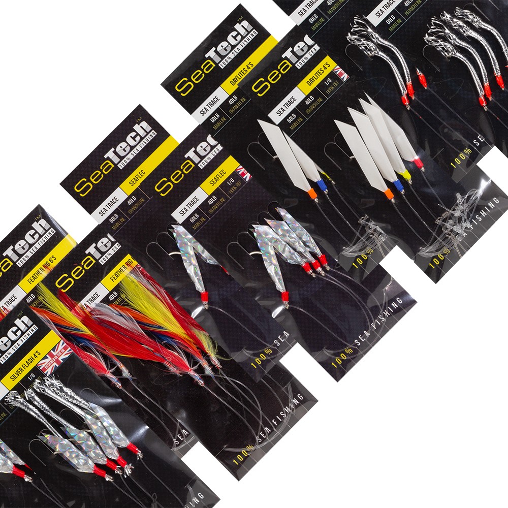 SeaTech Mackerel Feathers - Mixed pack of 10 - Veals Mail Order